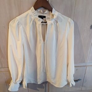 Jcrew size small ruffle top cream color
